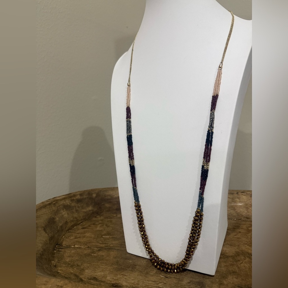 Express Multi Layer Gold Chain and Beaded Necklace
